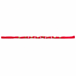 Red Handmade Rakhi With White Beads