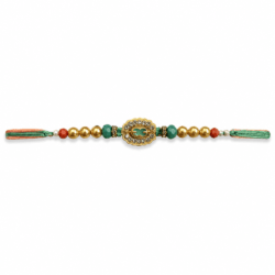 Green Golden Diamond Rakhi No. 27