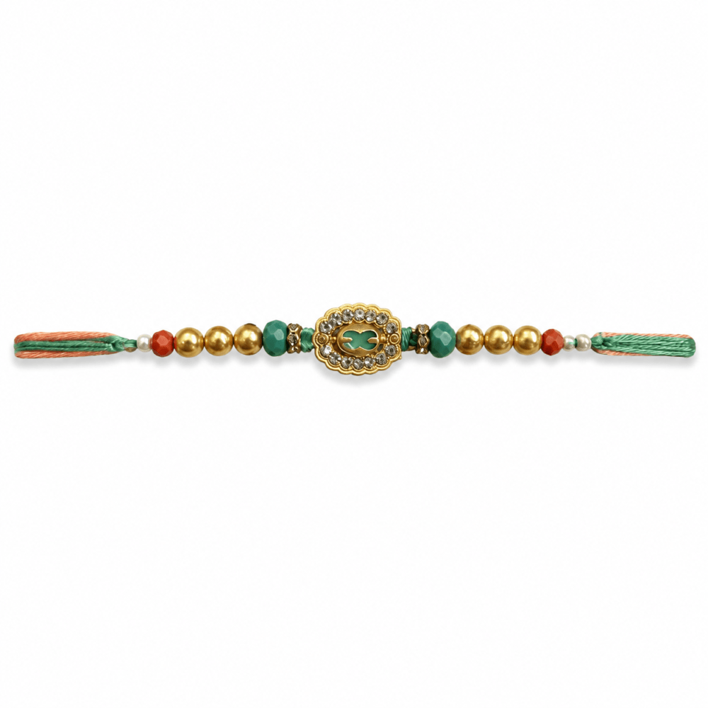 Green Golden Diamond Rakhi No. 27