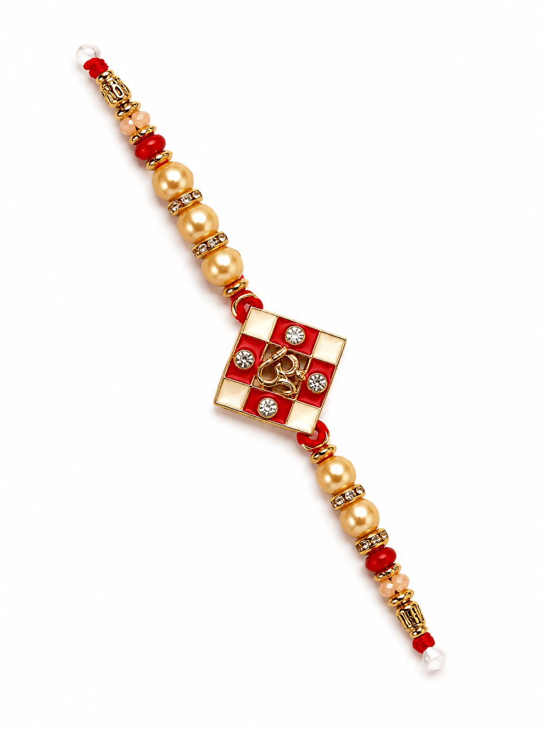 Omkar Rakhi Square Meena (Red)