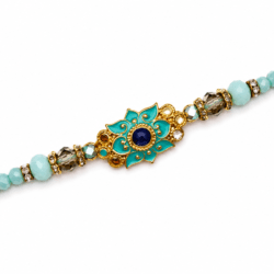 Flower Design Mirror Rakhi