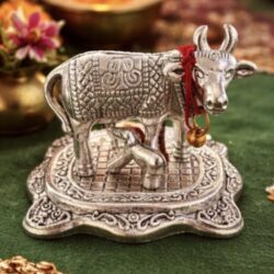 German Silver Kamdhenu Cow
