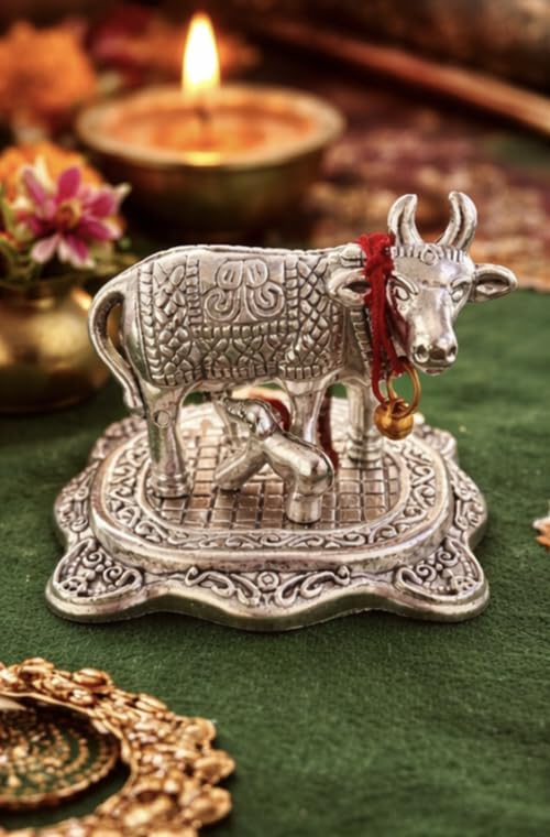 German Silver Kamdhenu Cow