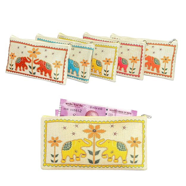 Printed Jute Clutch