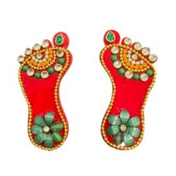 Laxmi Red Charan Paduka Design No-1