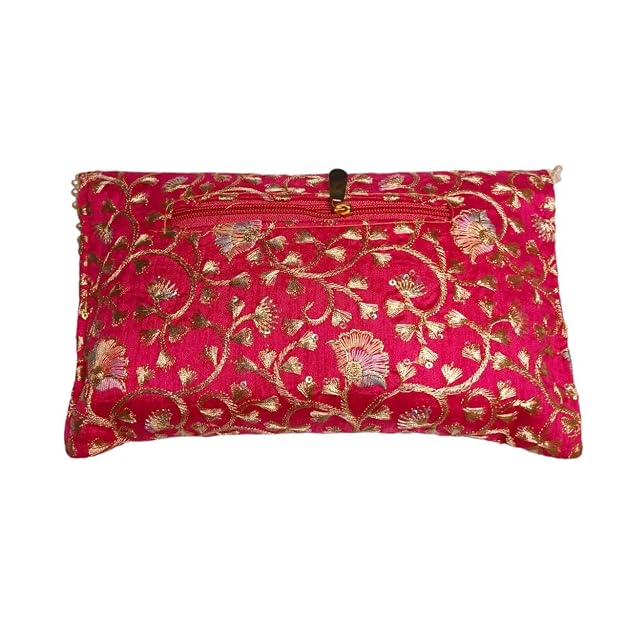 Pearl Embroidered Clutch Purse - Image 3