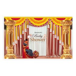 Indian Baby Shower Backdrop | Godh Bharai Design 12