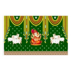 Lord Ganesha  Green Backdrop | Design 15