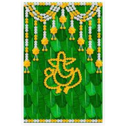 Banana Leaf Ganesha Backdrop Design 16 |