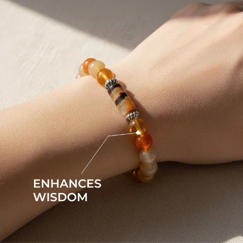 Pisces Zodiac (Meen Rashi) Gems Bracelet with Certificate - Image 3