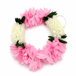 Baby Pink Artificial Flower Gajara – Traditional Hair Accessory