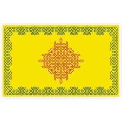 Yellow Kolam Rangoli Backdrop Design 21 |