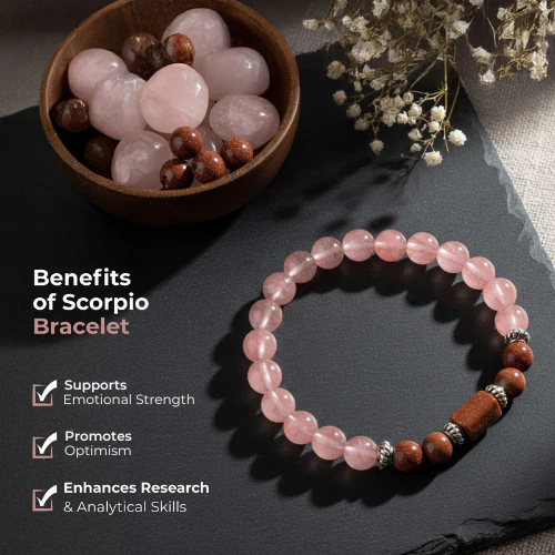 Scorpio Zodiac (Vrishik Rashi) Gems Bracelet with Certificate - Image 2