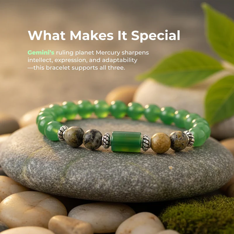 Gemini Zodiac Mithun Rashi Gems Bracelet with Certificate - Image 4