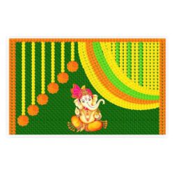 Lord Ganesha Marigold Backdrop Design 28 |