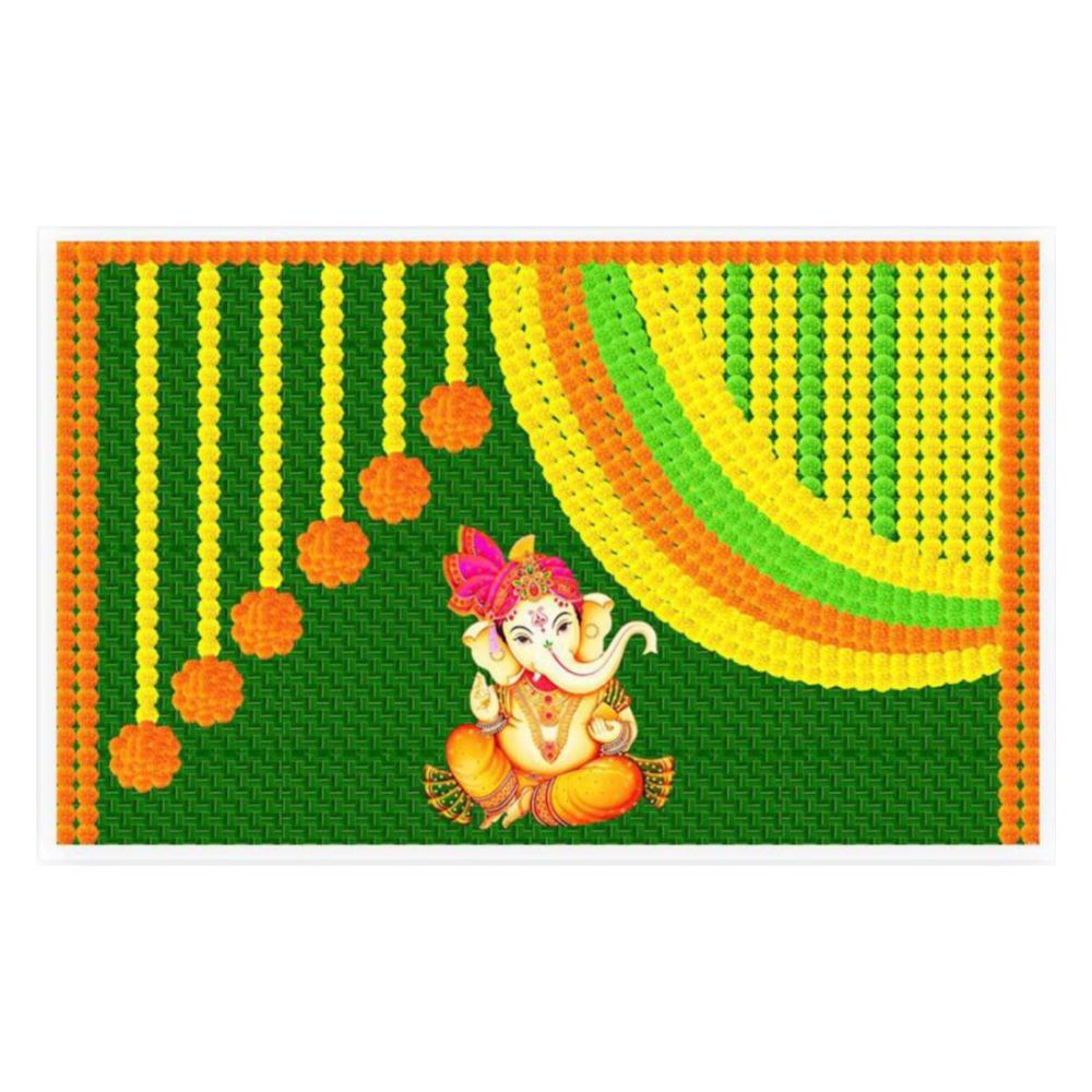 Lord Ganesha Marigold Backdrop Design 28 |