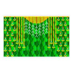 Green Banana Leaf Marigold Backdrop |Design 3