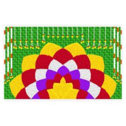 Floral Rangoli Decorative Backdrop Design 34 |