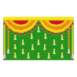 Marigold Garland Decorative Backdrop Design 36 |