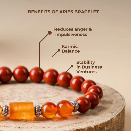 Aries Zodiac (Mesh Rashi) Gems Bracelet with Certificate - Image 2