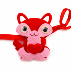 Cute Fox Heart Kids Rakhi