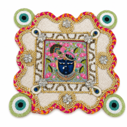 Shrinathji Lotus Kundan Decorative Rangoli – Design No. 7
