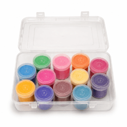 Rangoli Colour Powder Set – 12 Colours with Storage Box