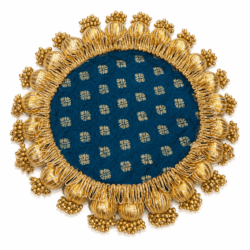 Decorative Blue Plate for Pooja Singhasan, Idol Asan & Rangoli Decoration