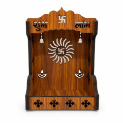 Mini Wooden Mandir – Decorative Home Temple