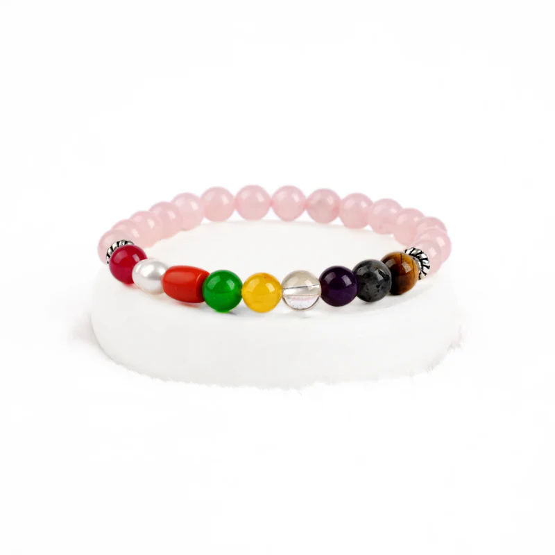 Navratan Rose Quartz Bracelet with Certificate - Image 3