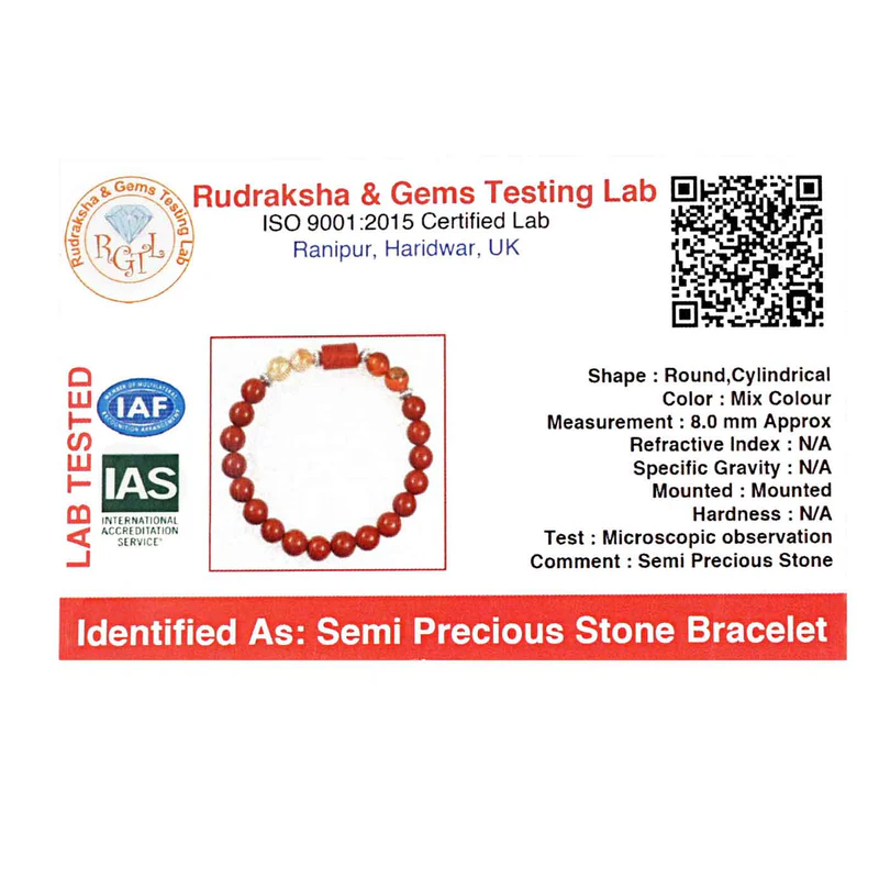 Aries Zodiac (Mesh Rashi) Gems Bracelet with Certificate - Image 6
