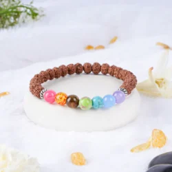 7 Chakra With Rudraksha Bracelet – Certified Spiritual Healing Bracelet