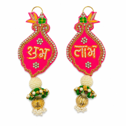 Red Stone Shubh Labh Decoration