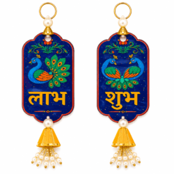 Royal Blue Peacock Shubh Labh Design 27