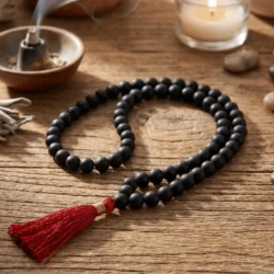 Ebony Karungali Mala 6–7 MM with Certificate