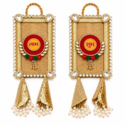 Golden Kundan Pearl Shubh Labh  | Design 31