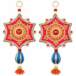 Pink Star Kundan Shubh Labh  | Design 34