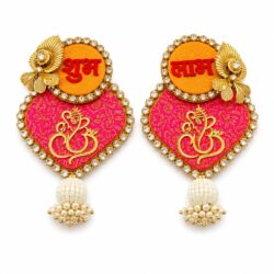Red & Yellow Ganesha Shubh Labh Decoration | Design 8