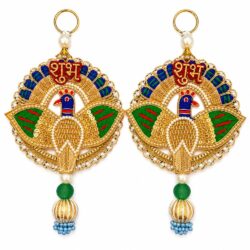 Golden Mayur Shubh Labh Decoration | Design 10