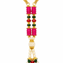 Pink Green Pearl Deity Shringar Mala