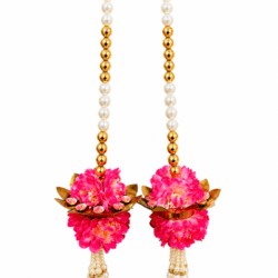 Decorative Pink Flower & Pearl Hanging Latkan