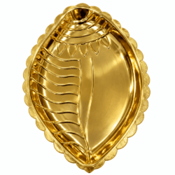 Brass Shankh Shaped Pooja Thali