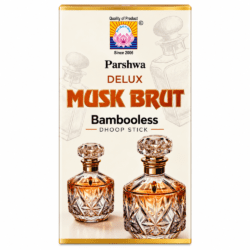 Parshwa Delux Musk Brut Bambooless Dhoop Sticks – Premium Musk Fragrance