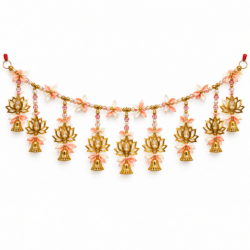 Premium Lotus & Bell Decorative Toran